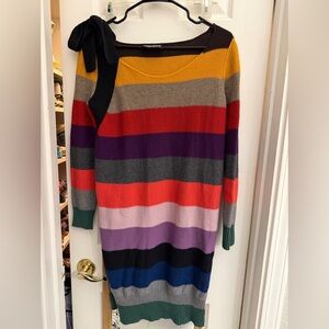 Sonia Rykiel Multicolor Striped Sweater Dress